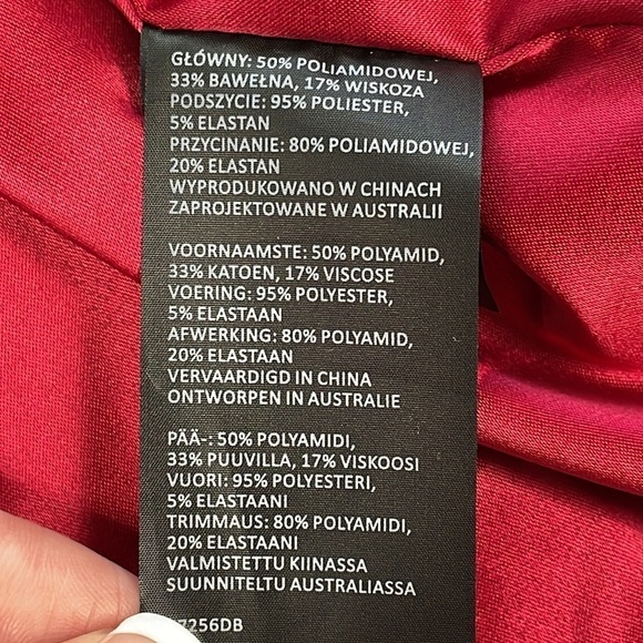 NWT Bardot Kira Red Button Front Lace Mini Dress Puff Sleeve V Neck Sz 2 - Picture 12 of 13